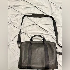 Ted Baker Charcoal Leather Briefcase
